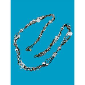 Brighton Metal Play Silver Brass Crystal Necklace